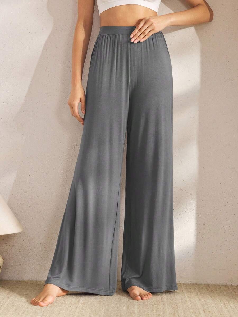 Ocili Leisure Comfortable Rayon Wide Leg Casual Pants-Melange Gray Holiday Season, Fall - Image 25