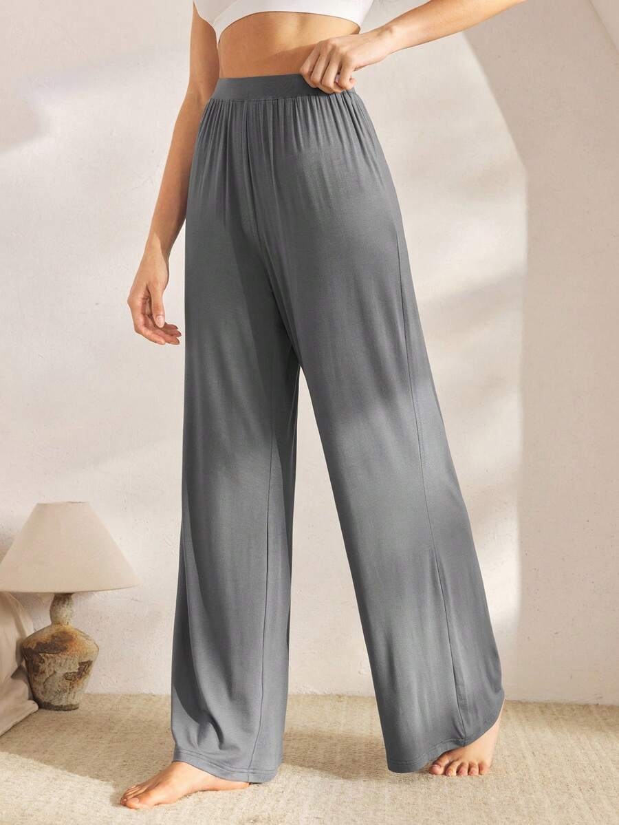 Ocili Leisure Comfortable Rayon Wide Leg Casual Pants-Melange Gray Holiday Season, Fall - Image 29