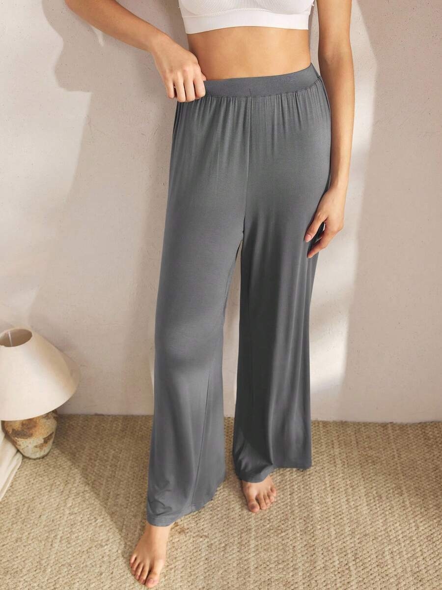 Ocili Leisure Comfortable Rayon Wide Leg Casual Pants-Melange Gray Holiday Season, Fall - Image 31