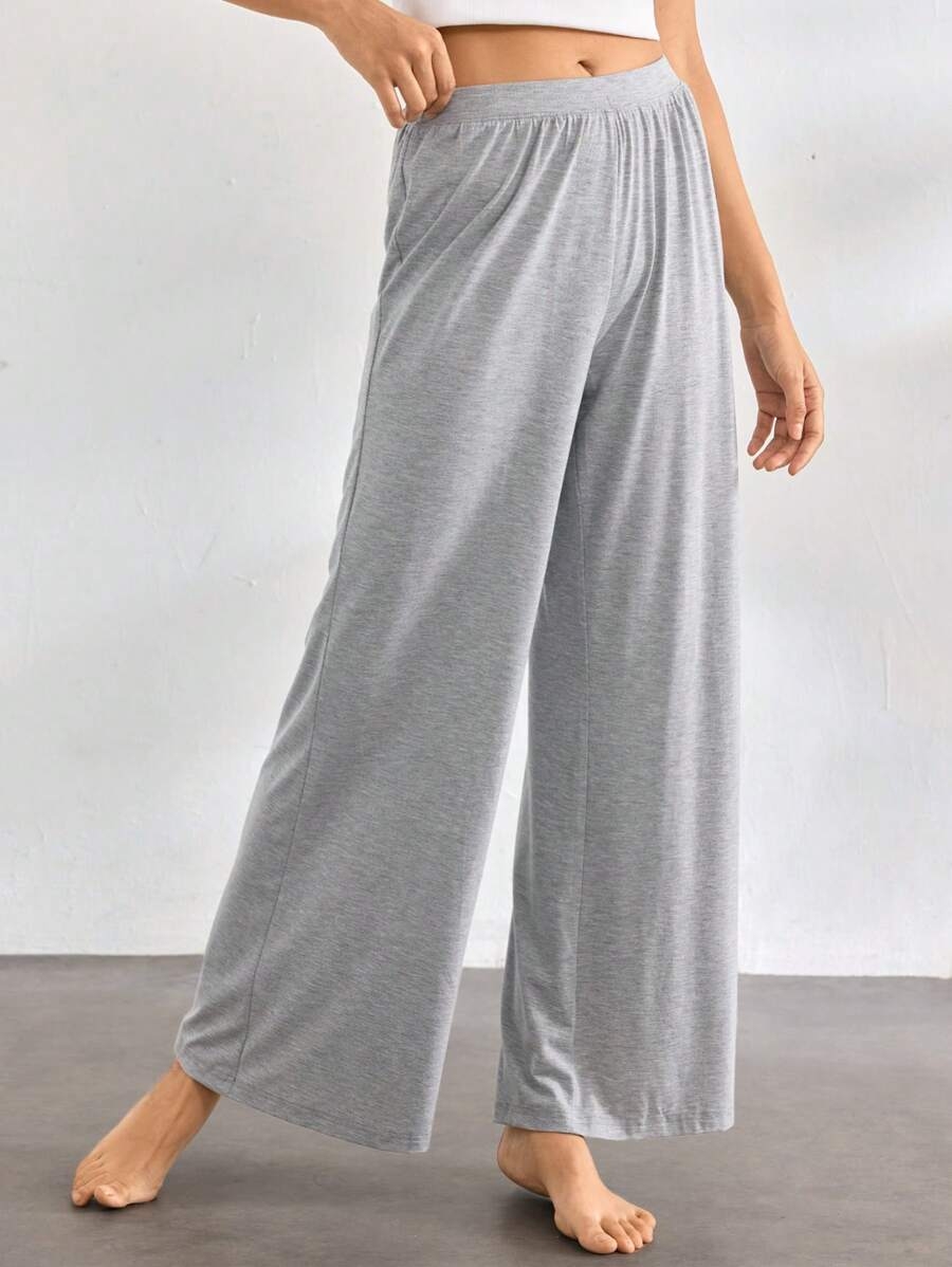 Ocili Leisure Comfortable Rayon Wide Leg Casual Pants-Melange Gray Holiday Season, Fall - Image 34
