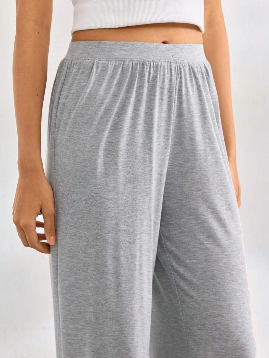 Ocili Leisure Comfortable Rayon Wide Leg Casual Pants-Melange Gray Holiday Season, Fall - Image 35