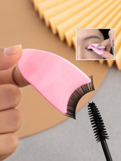 1pc Pink Plastic False Eyelashes Application Tool, Eyelash Tweezer & Glue Applicator,Makeup,Cheap,Room Decor,Vanity,Travel,Bedroom,Makeup Accessories,Eyelash Curler