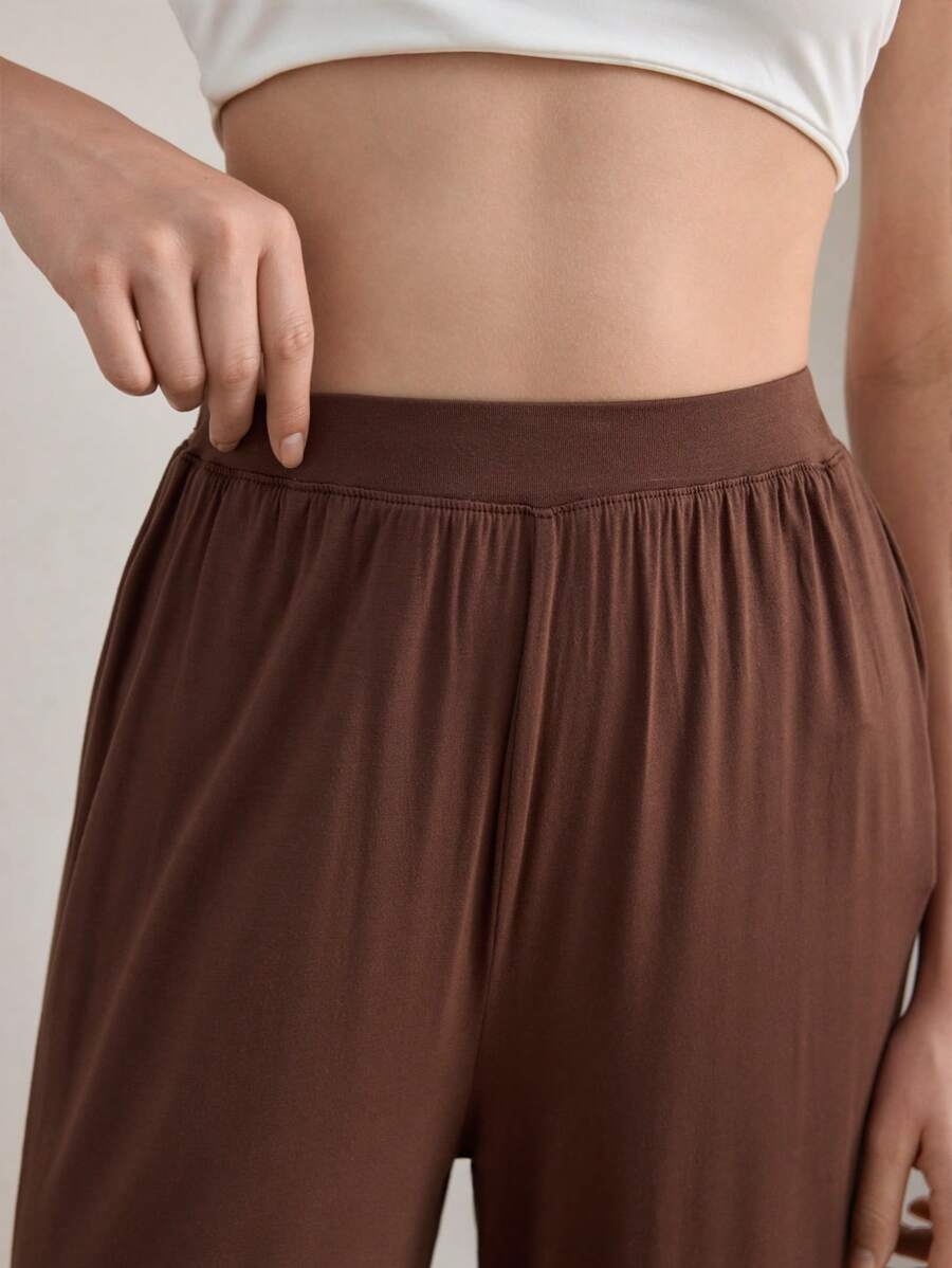 Ocili Leisure Comfortable Rayon Wide Leg Casual Pants-Melange Gray Holiday Season, Fall - Image 46