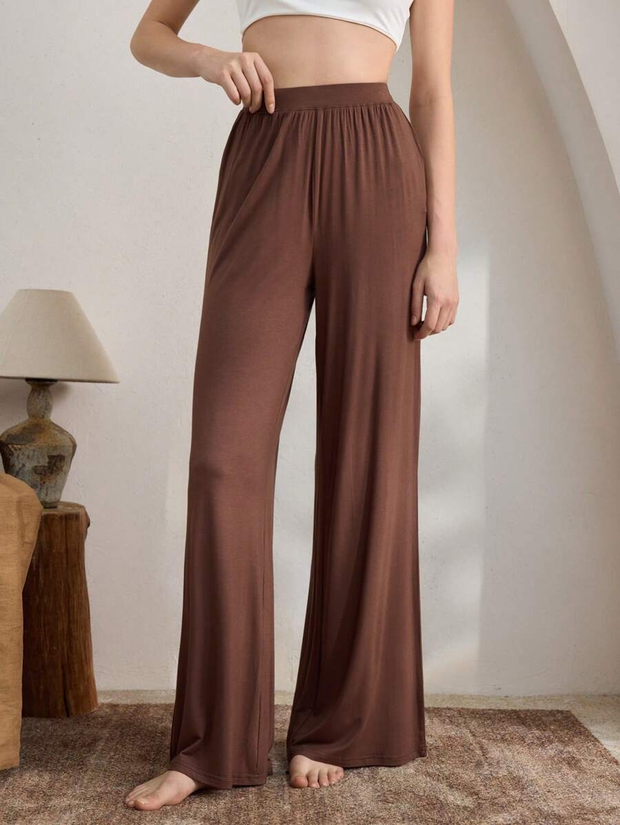 Ocili Leisure Comfortable Rayon Wide Leg Casual Pants-Melange Gray Holiday Season, Fall - Image 47