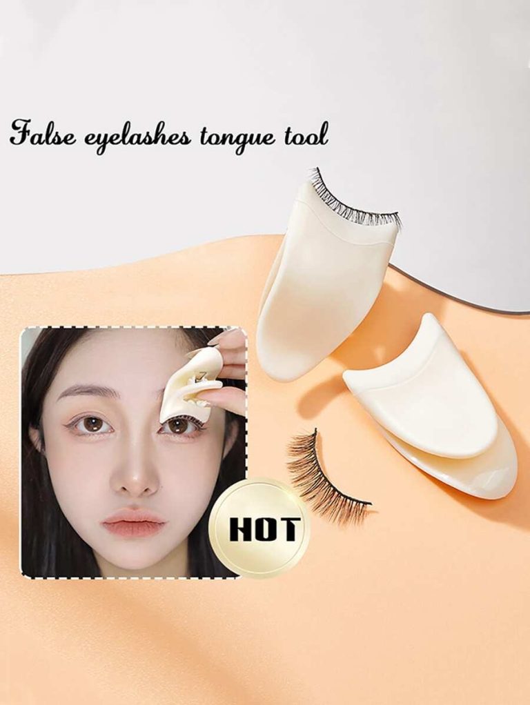 1pc Pink Plastic False Eyelashes Application Tool, Eyelash Tweezer & Glue Applicator,Makeup,Cheap,Room Decor,Vanity,Travel,Bedroom,Makeup Accessories,Eyelash Curler - Image 4
