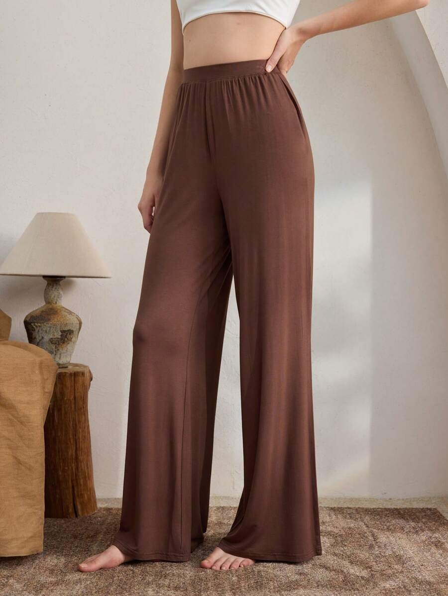 Ocili Leisure Comfortable Rayon Wide Leg Casual Pants-Melange Gray Holiday Season, Fall - Image 49