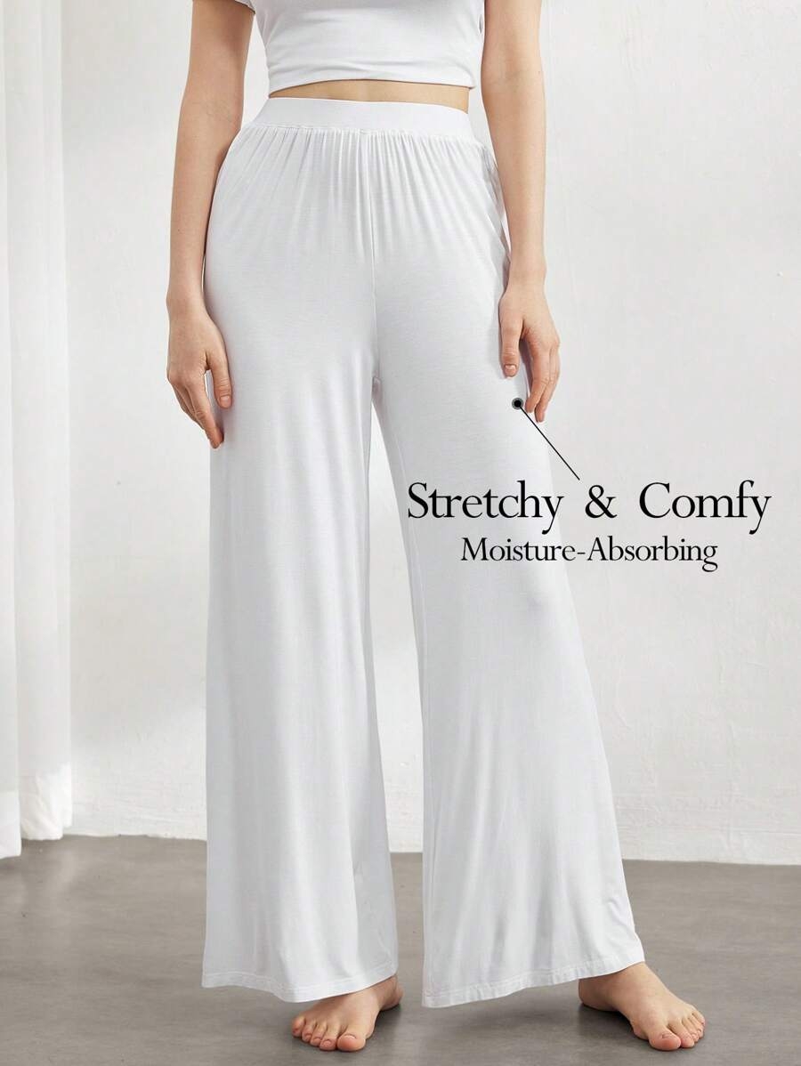 Ocili Leisure Comfortable Rayon Wide Leg Casual Pants-Melange Gray Holiday Season, Fall - Image 50