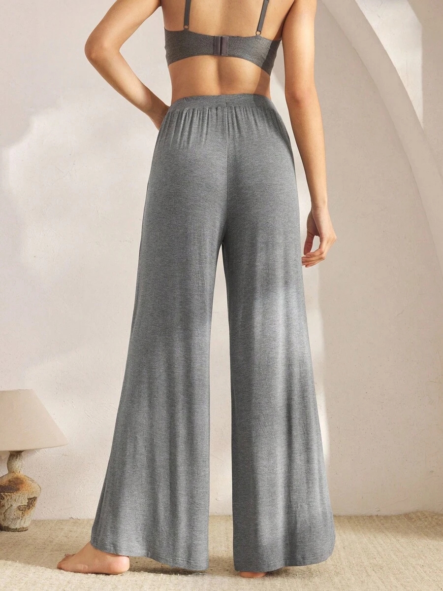 Ocili Leisure Comfortable Rayon Wide Leg Casual Pants-Melange Gray Holiday Season, Fall - Image 58