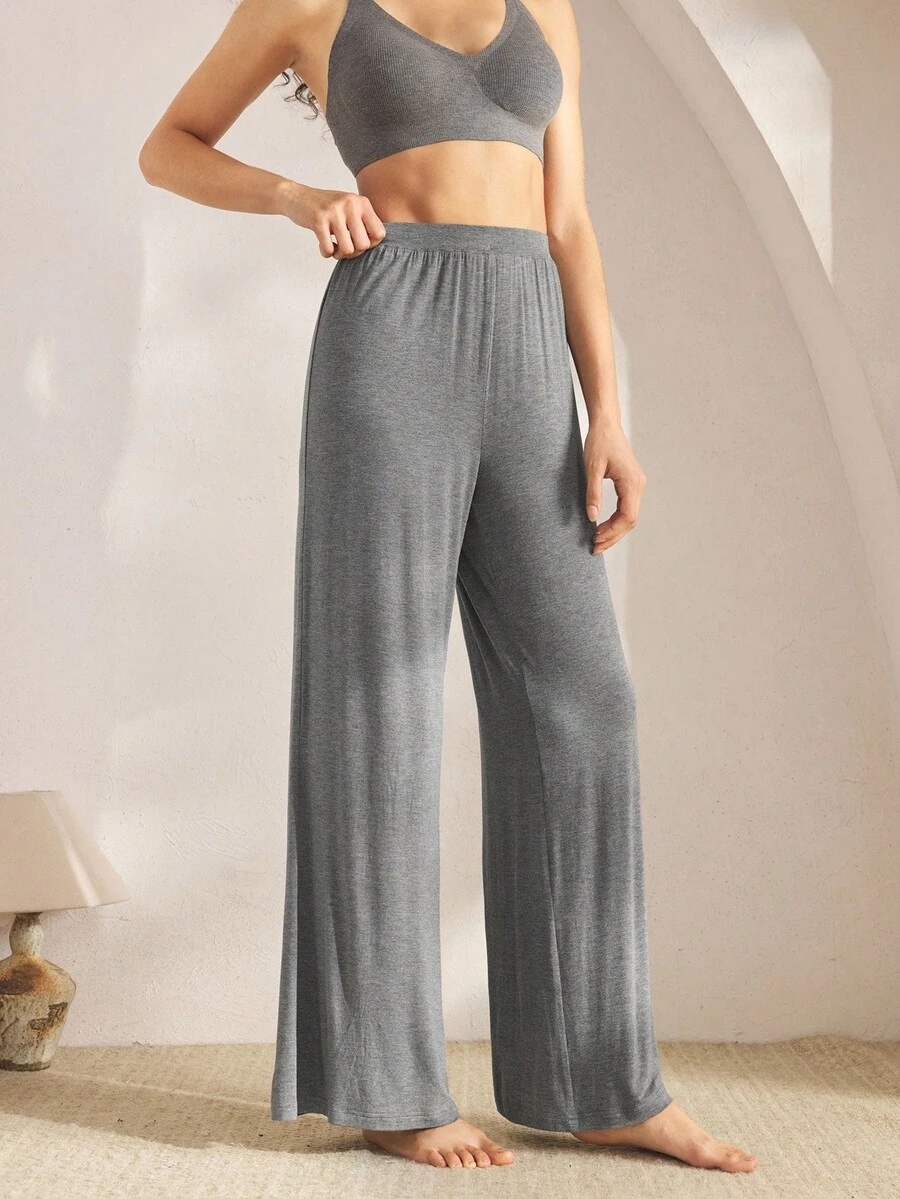 Ocili Leisure Comfortable Rayon Wide Leg Casual Pants-Melange Gray Holiday Season, Fall - Image 60
