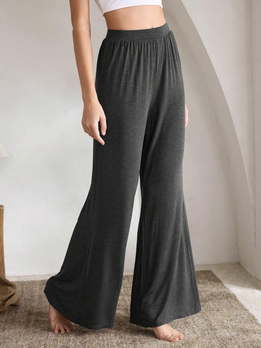 Ocili Leisure Comfortable Rayon Wide Leg Casual Pants-Melange Gray Holiday Season, Fall - Image 66