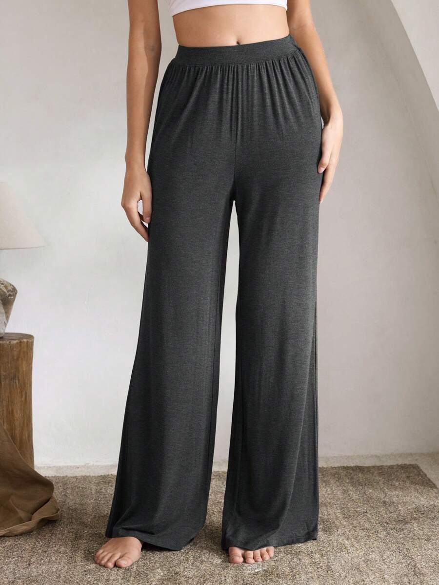 Ocili Leisure Comfortable Rayon Wide Leg Casual Pants-Melange Gray Holiday Season, Fall - Image 68
