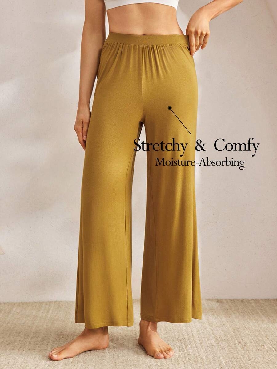 Ocili Leisure Comfortable Rayon Wide Leg Casual Pants-Melange Gray Holiday Season, Fall - Image 70