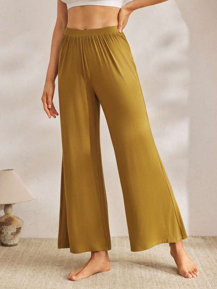 Ocili Leisure Comfortable Rayon Wide Leg Casual Pants-Melange Gray Holiday Season, Fall - Image 72