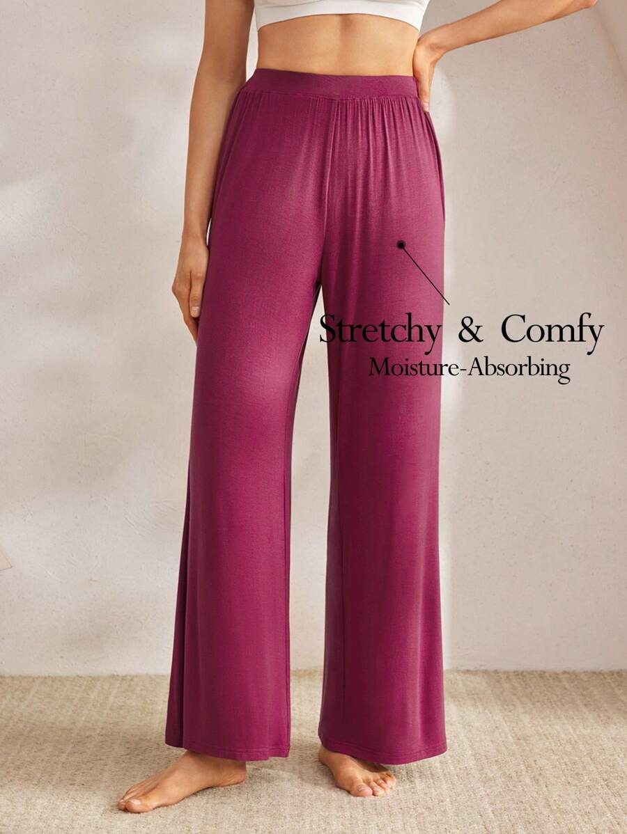 Ocili Leisure Comfortable Rayon Wide Leg Casual Pants-Melange Gray Holiday Season, Fall - Image 80