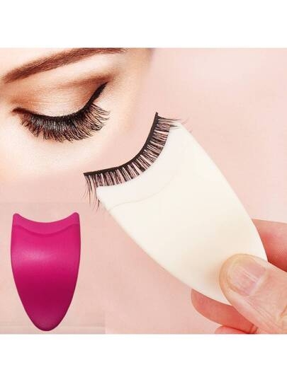 1Pc False Eyelash Assistant Beauty And Makeup Tool Plastic Eyelash Clip Novice Stickersfalse Eyelash Toolforceps Clip,Makeup,Cheap,Room Decor,Vanity,Travel,Bedroom,Makeup Accessories,Eyelash Curler