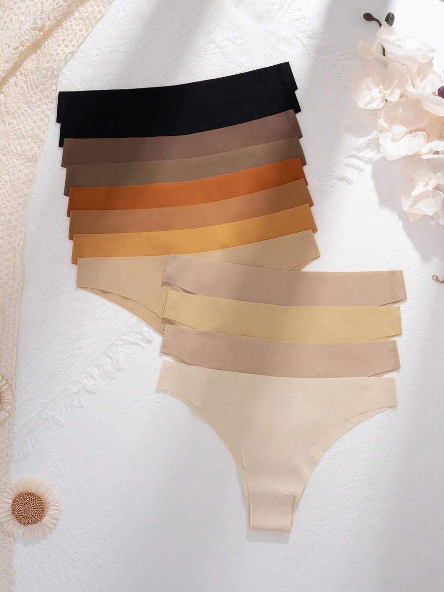 12pcs Women Multicolor Sexy Seamless Low Waist Comfortable Bikini Fitness Sports Briefs - Image 4