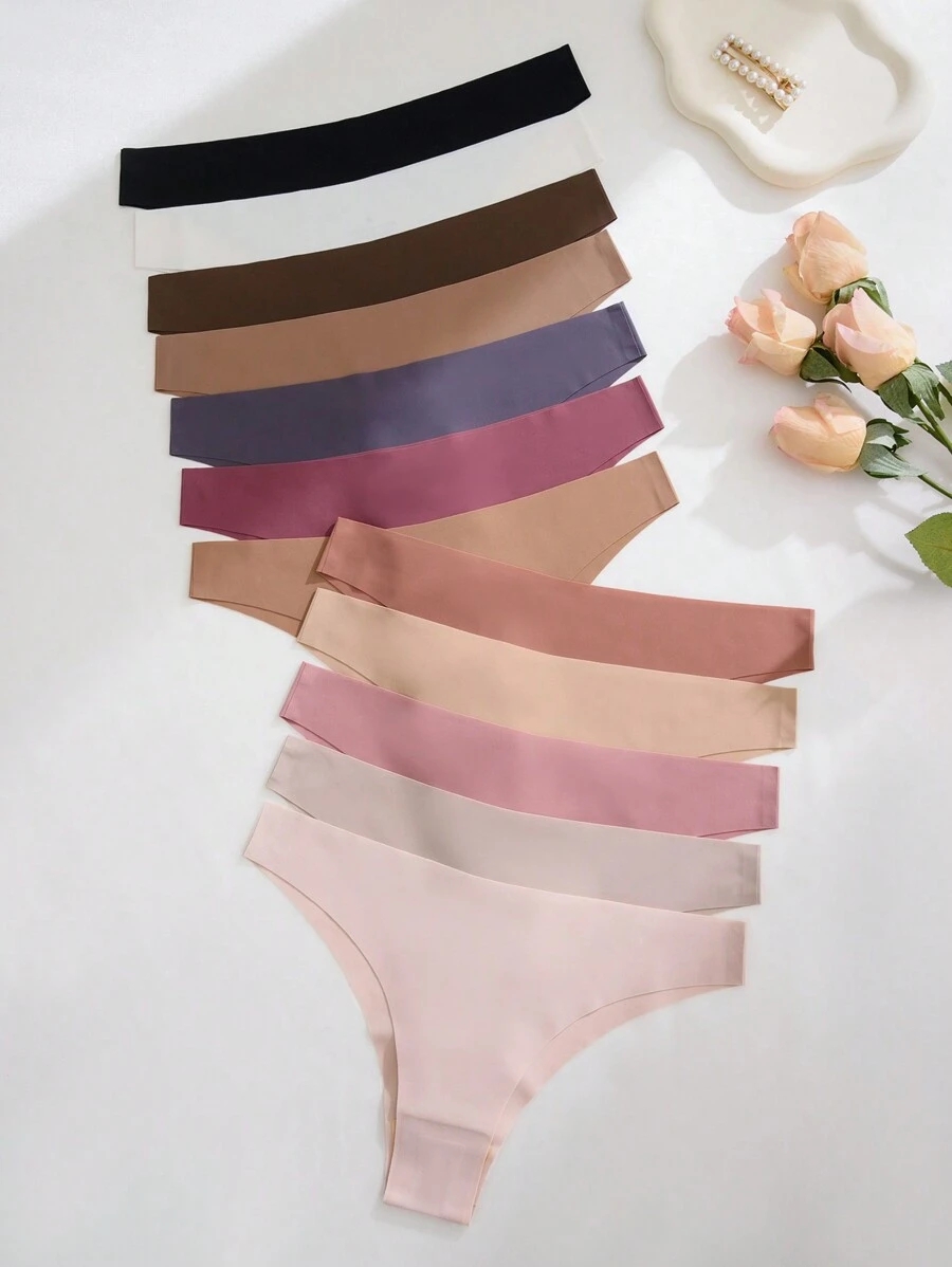 12pcs Women Multicolor Sexy Seamless Low Waist Comfortable Bikini Fitness Sports Briefs - Image 9