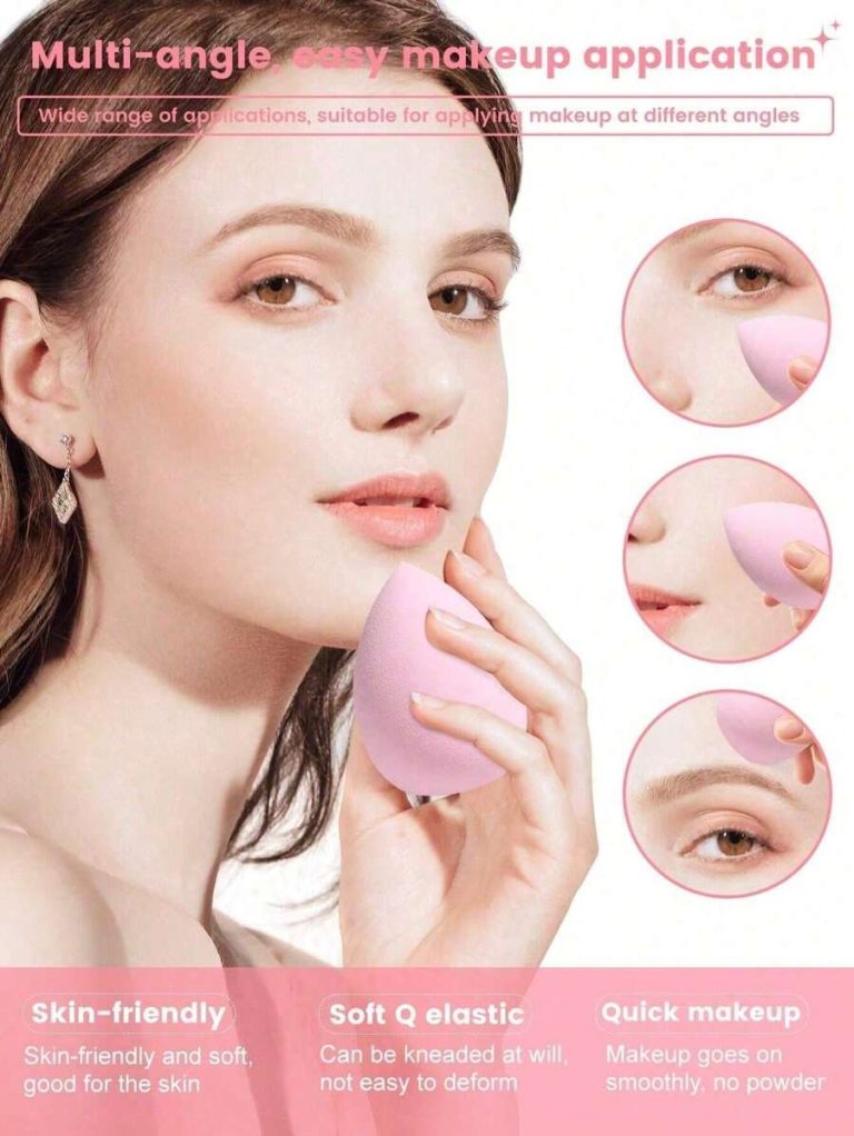 6pcs/1set Makeup Sponge Applicator Kit - Velvet Powder Puff, Concealer Sponge, Makeup Sponge, Makeup Blender Bathroom Decor Summer,Makeup,Cheap,Room Decor,Vanity,Travel,Bedroom,Makeup Accessories,Puff,Makeup Blender,Powder Puff,Makeup Sponge - Image 7