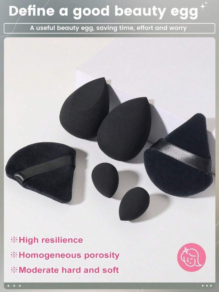6pcs/1set Makeup Sponge Applicator Kit - Velvet Powder Puff, Concealer Sponge, Makeup Sponge, Makeup Blender Bathroom Decor Summer,Makeup,Cheap,Room Decor,Vanity,Travel,Bedroom,Makeup Accessories,Puff,Makeup Blender,Powder Puff,Makeup Sponge - Image 10