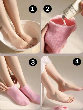1pair Silicone Gel Moisturizing Socks For Foot Care, Prevent Cracking,Remove Dead Skin,Protective And Elastic Foot Care Socks - Image 10