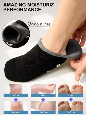 1pair Silicone Gel Moisturizing Socks For Foot Care, Prevent Cracking,Remove Dead Skin,Protective And Elastic Foot Care Socks - Image 11