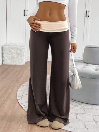 INAWLY Women's Casual Loose Fit Contrast Color Wide Leg Sweatpants Graduation,Back To School Outfits,Graduation,Teacher Outfits For Women,Back To School Fall Cloth For Women