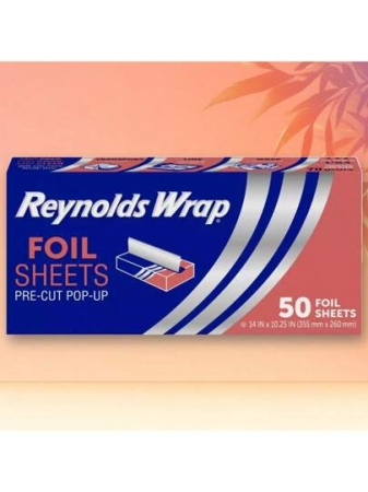 Reynolds Kitchens Pre-Cut Pop-Up Foil Sheets - 50ct/49.83sq Ft