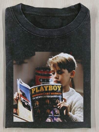 230g Washed Men's Printed T-Shirt For Reading, High-Quality Wax Printed Cotton Retro Fashion Brand T-Shirt, Men's T-Shirt, Summer T-Shirt, Holiday Gift, Perfect Gift
