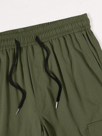 Manfinity Homme Men Solid Color Cargo Pants For Outdoor Camping, Fall - Image 7