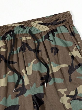 Manfinity Homme Men Solid Color Cargo Pants For Outdoor Camping, Fall - Image 45