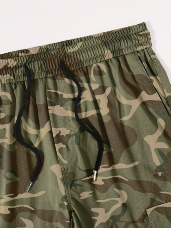 Manfinity Homme Men Solid Color Cargo Pants For Outdoor Camping, Fall - Image 51