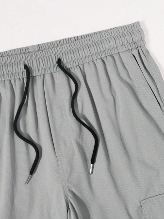 Manfinity Homme Men Solid Color Cargo Pants For Outdoor Camping, Fall - Image 65