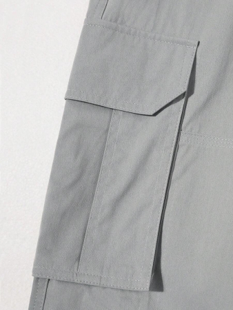 Manfinity Homme Men Solid Color Cargo Pants For Outdoor Camping, Fall - Image 66