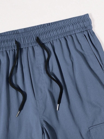 Manfinity Homme Men Solid Color Cargo Pants For Outdoor Camping, Fall - Image 82