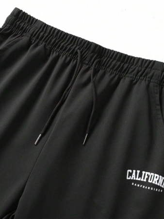 Men's Drawstring Sweatpants, Thin Elastic Waist Sports Pants With Letter Print, Breathable And Fashionable, Suitable For Autumn/Winter - Image 4