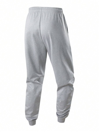Men's Drawstring Sweatpants, Thin Elastic Waist Sports Pants With Letter Print, Breathable And Fashionable, Suitable For Autumn/Winter - Image 8