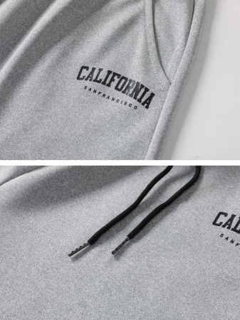 Men's Drawstring Sweatpants, Thin Elastic Waist Sports Pants With Letter Print, Breathable And Fashionable, Suitable For Autumn/Winter - Image 10