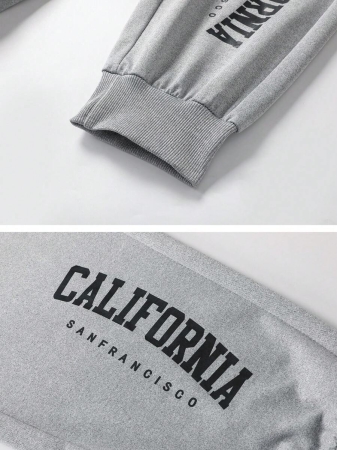 Men's Drawstring Sweatpants, Thin Elastic Waist Sports Pants With Letter Print, Breathable And Fashionable, Suitable For Autumn/Winter - Image 11