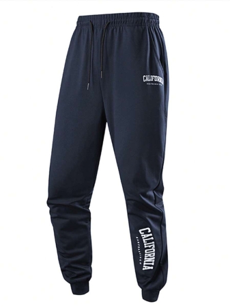 Men's Drawstring Sweatpants, Thin Elastic Waist Sports Pants With Letter Print, Breathable And Fashionable, Suitable For Autumn/Winter - Image 13