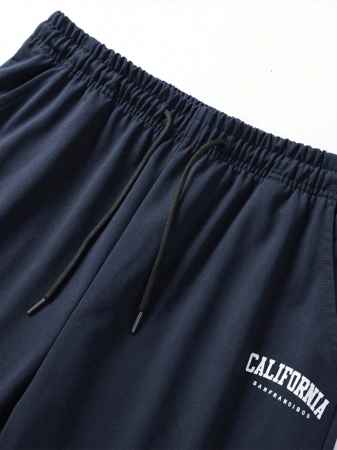Men's Drawstring Sweatpants, Thin Elastic Waist Sports Pants With Letter Print, Breathable And Fashionable, Suitable For Autumn/Winter - Image 15