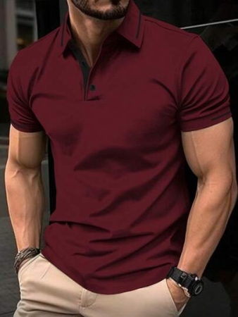 Manfinity Homme Men's Color-Block Polo Shirt
