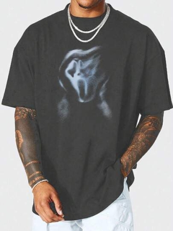 Manfinity EMRG Men's Deep Gray Drop Shoulder T-Shirt