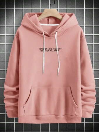 Manfinity Homme Loose Men's Hooded Long Sleeve Sweatshirt With Finger Pattern, For Fall Winter - Image 7