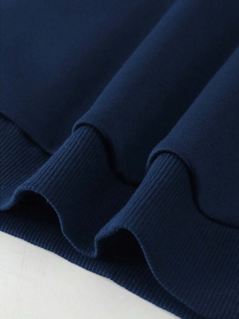 Manfinity Homme Loose Men's Hooded Long Sleeve Sweatshirt With Finger Pattern, For Fall Winter - Image 16