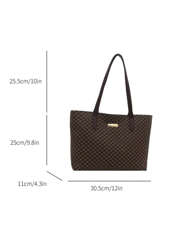 A New Fall And Winter Fashion Letter Print, Large Capacity Tote Bag. Zipper Opening, Lightweight Minimalist, Hardware Pendant Shoulder Bag. Suitable For Women's Daily Life Casual, Commuting, Work And Student Use, Tote Bags For School,College Essentials, New Fashionable Big Bags For Women - Image 25