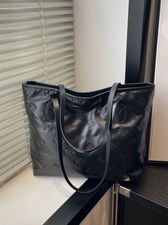 A New Fall And Winter Fashion Letter Print, Large Capacity Tote Bag. Zipper Opening, Lightweight Minimalist, Hardware Pendant Shoulder Bag. Suitable For Women's Daily Life Casual, Commuting, Work And Student Use, Tote Bags For School,College Essentials, New Fashionable Big Bags For Women - Image 26