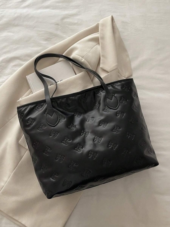 A New Fall And Winter Fashion Letter Print, Large Capacity Tote Bag. Zipper Opening, Lightweight Minimalist, Hardware Pendant Shoulder Bag. Suitable For Women's Daily Life Casual, Commuting, Work And Student Use, Tote Bags For School,College Essentials, New Fashionable Big Bags For Women - Image 29