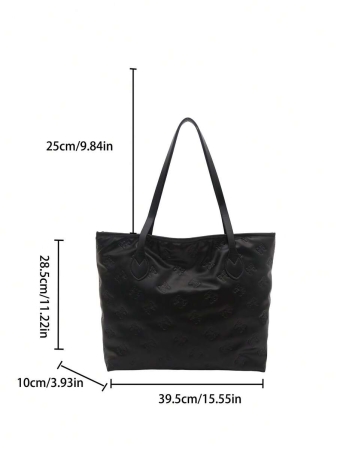 A New Fall And Winter Fashion Letter Print, Large Capacity Tote Bag. Zipper Opening, Lightweight Minimalist, Hardware Pendant Shoulder Bag. Suitable For Women's Daily Life Casual, Commuting, Work And Student Use, Tote Bags For School,College Essentials, New Fashionable Big Bags For Women - Image 31