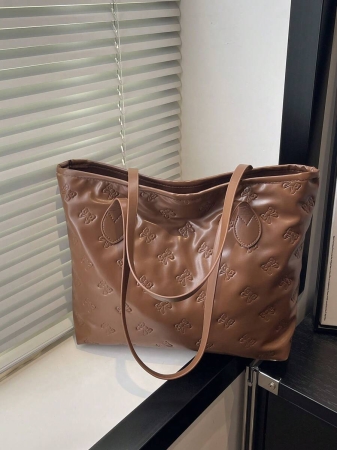 A New Fall And Winter Fashion Letter Print, Large Capacity Tote Bag. Zipper Opening, Lightweight Minimalist, Hardware Pendant Shoulder Bag. Suitable For Women's Daily Life Casual, Commuting, Work And Student Use, Tote Bags For School,College Essentials, New Fashionable Big Bags For Women - Image 32