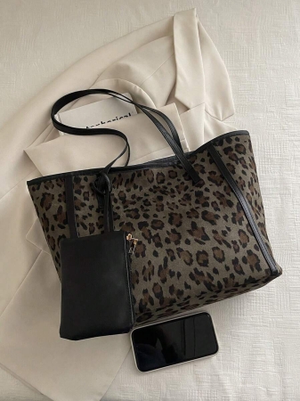 A New Fall And Winter Fashion Letter Print, Large Capacity Tote Bag. Zipper Opening, Lightweight Minimalist, Hardware Pendant Shoulder Bag. Suitable For Women's Daily Life Casual, Commuting, Work And Student Use, Tote Bags For School,College Essentials, New Fashionable Big Bags For Women - Image 40